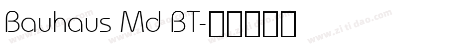 Bauhaus Md BT字体转换